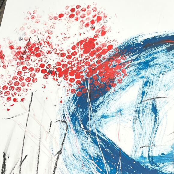 Original Mixed Media Abstract Art Painting 18x24 “Buttered" Signed - Picture 5 of 6
